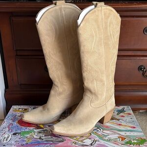 Jeffrey Campbell Beige Heeled Boots